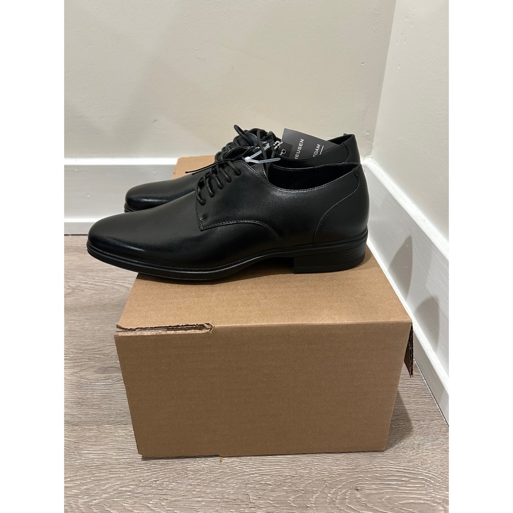 Van Heusen Chester Mens Black Derby Dress Shoes Memory Foam Size 7.5M - Picture 3 of 8